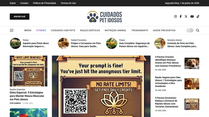 Cuidados Pet Idosos